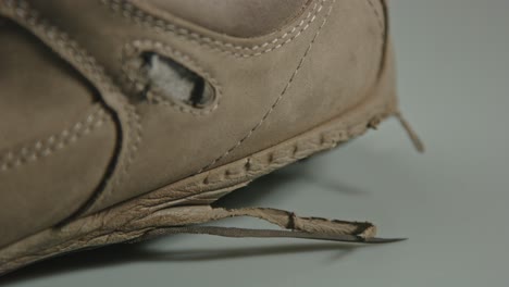 Dolly-past-the-torn-sole-of-worn-hiking-shoe