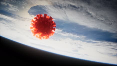 coronavirus covid-19 on the earth orbit