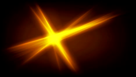 brillantes estrellas naranjas brillantes rayos de resplandor animación de video