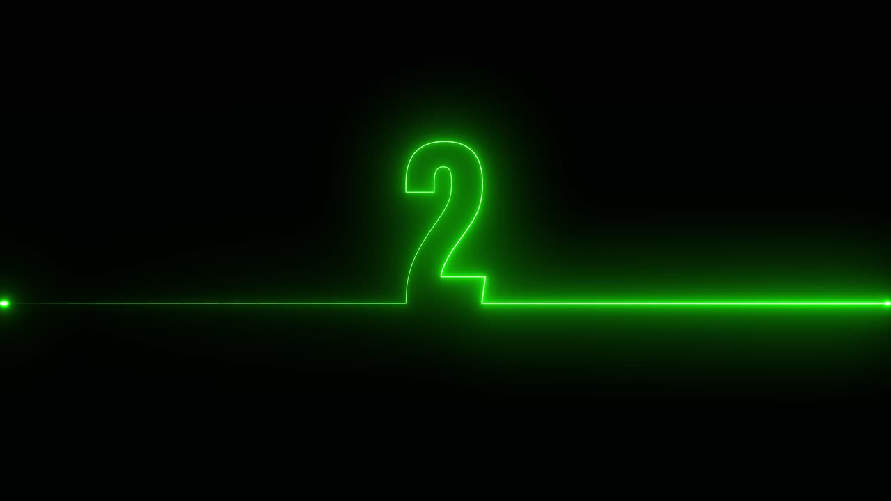 Green Neon Number 2