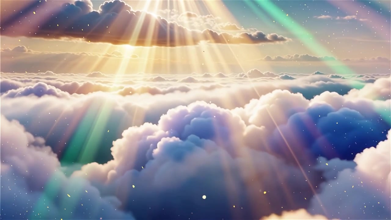 Christian Heavenly Light Worship Background