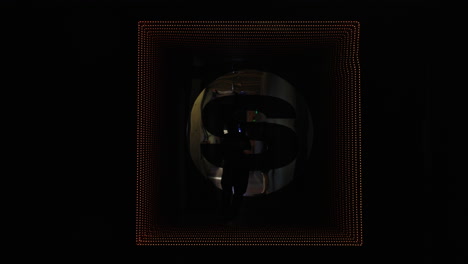 green light show with letter s