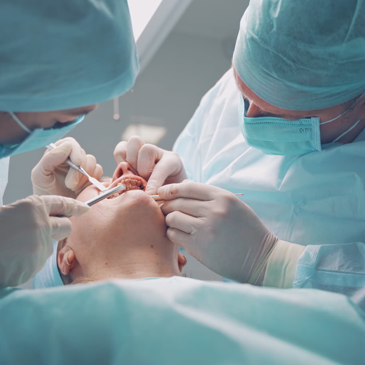 Dental implant surgery. Oral surgery