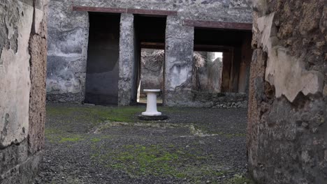 pompei, italy three windows in the area