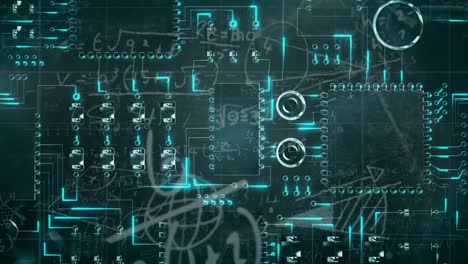 Mathematical-equations-against-microprocessor-connections