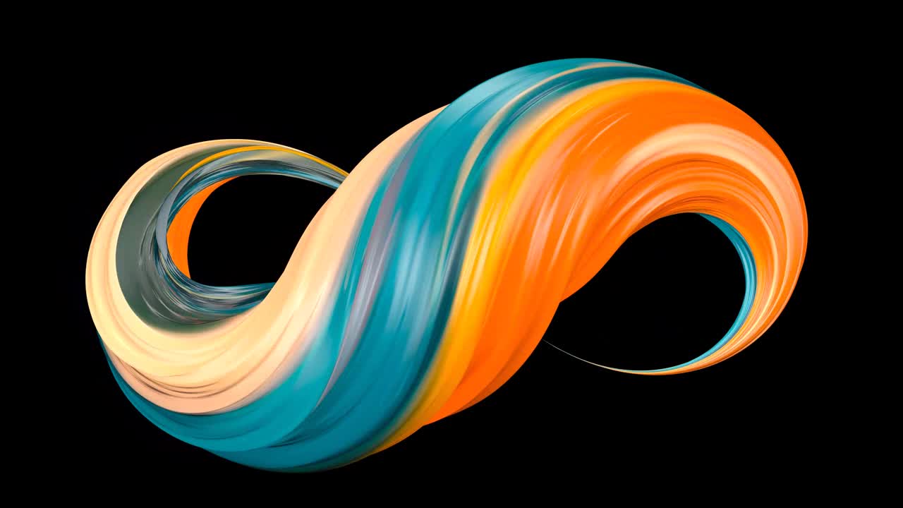 Animazione astratta e stravagante all'infinito. Animazione con colori a olio