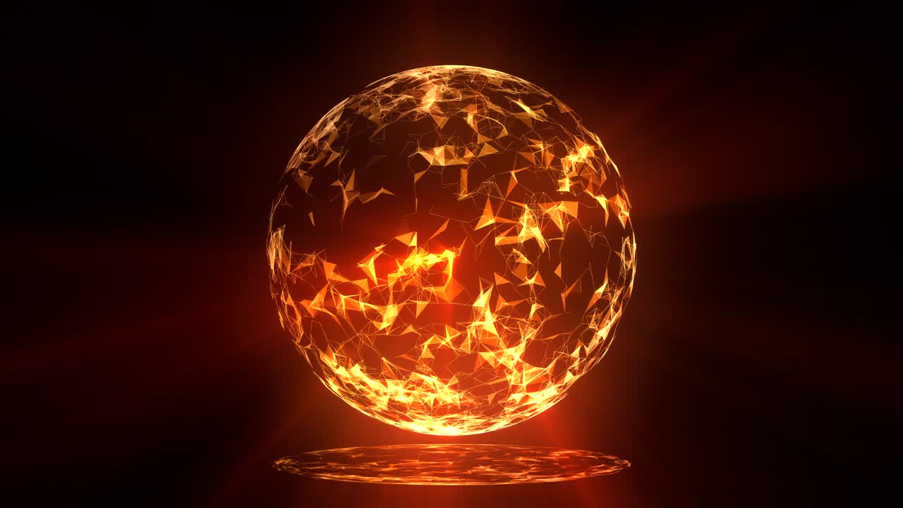 animación de globo conceptual con líneas de conexión puntos de bucle de fondo