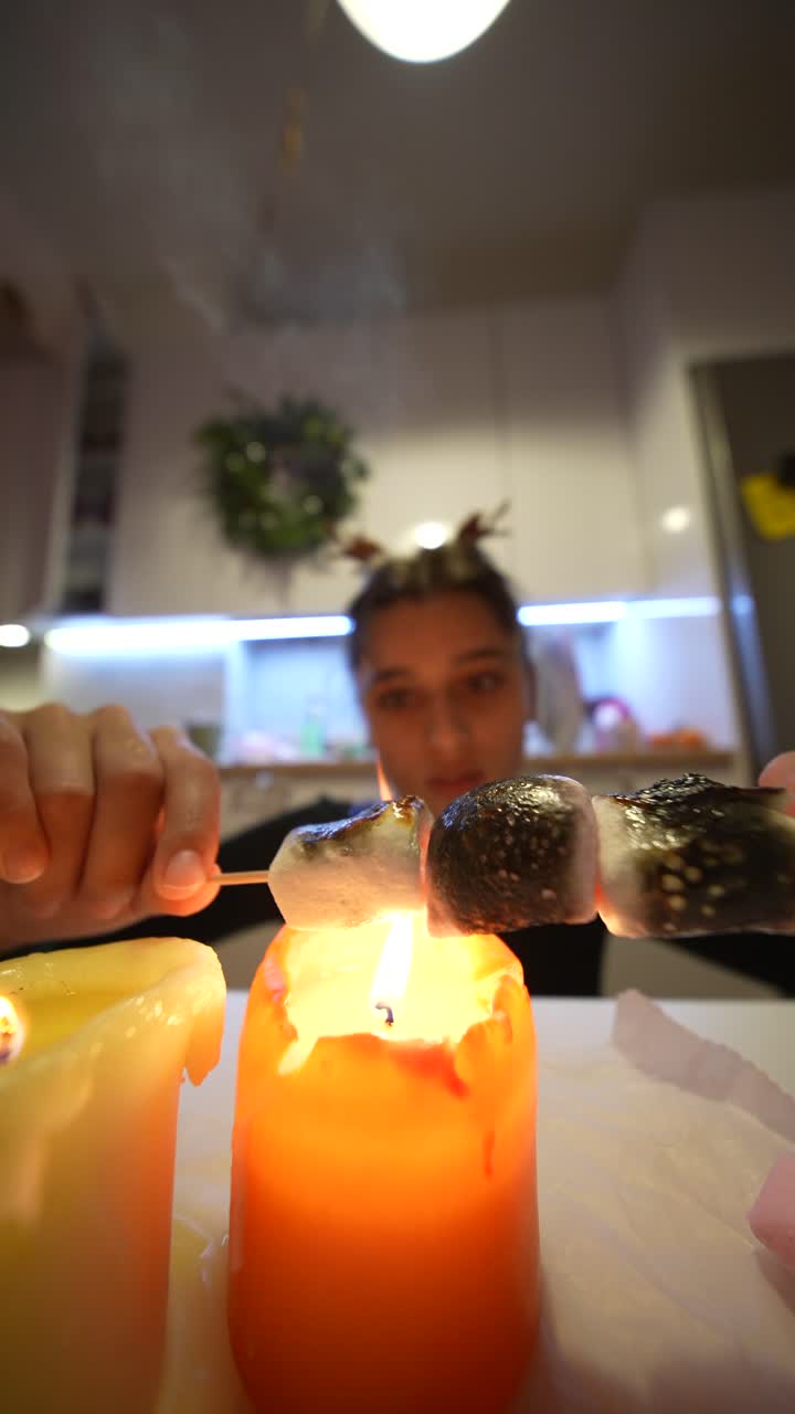 Toasting Marshmallows by Candlelight