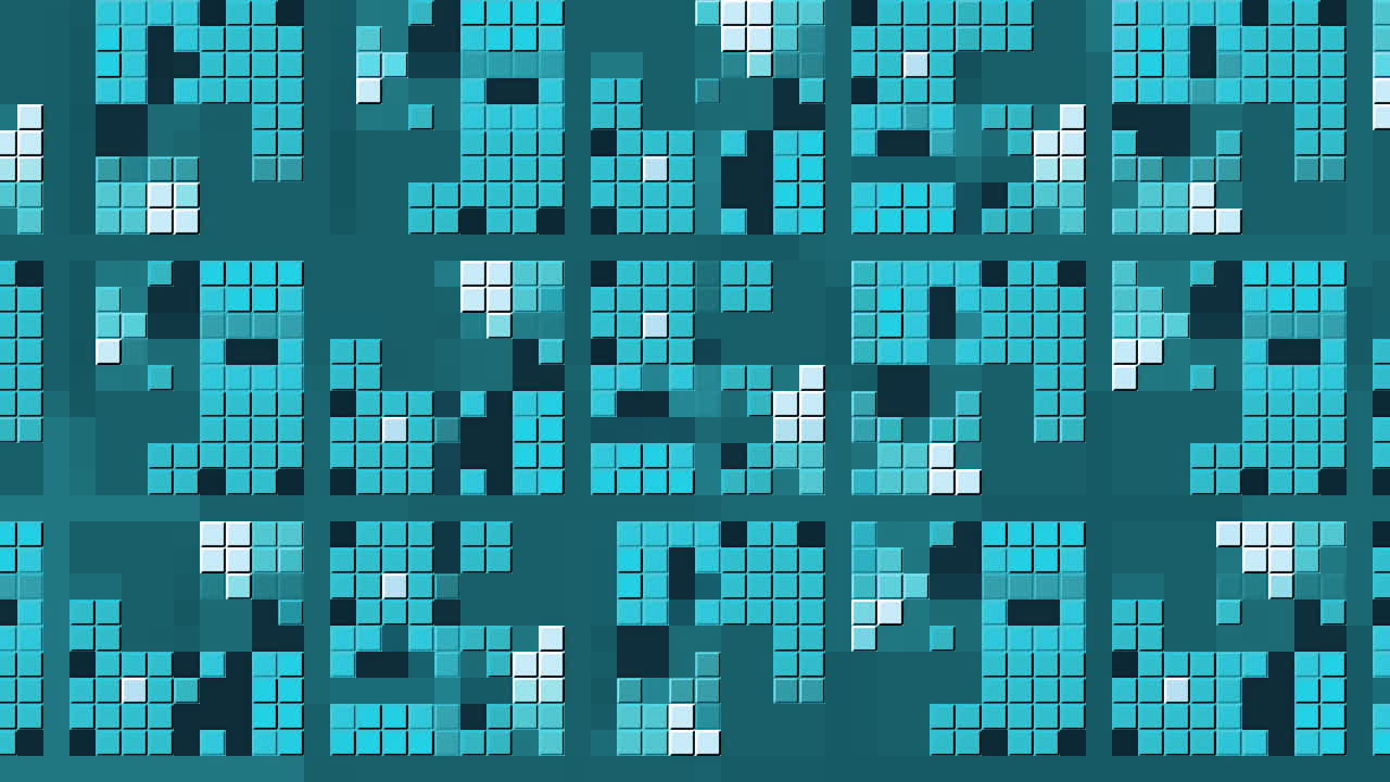 patrón azulado pixelado y blanco