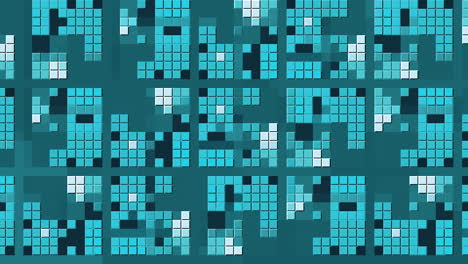 pixelated teal and white pattern