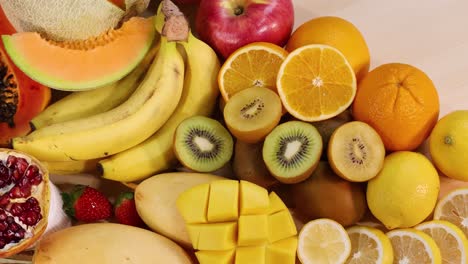 a vibrant display of various fresh fruits