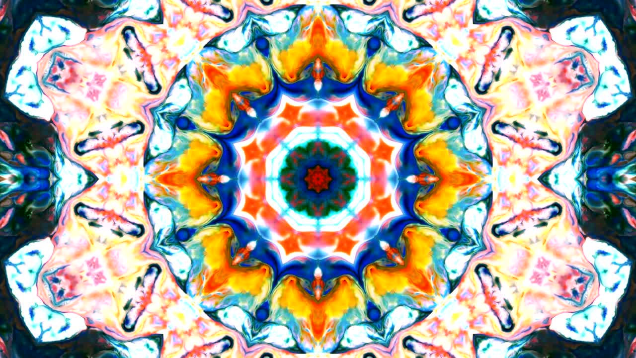 abstracto pincel tinta concepto liso patrón simétrico ornamental decorativo caleidoscopio movimiento círculo geométrico y formas de estrellas