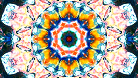 abstracto pincel tinta concepto liso patrón simétrico ornamental decorativo caleidoscopio movimiento círculo geométrico y formas de estrellas