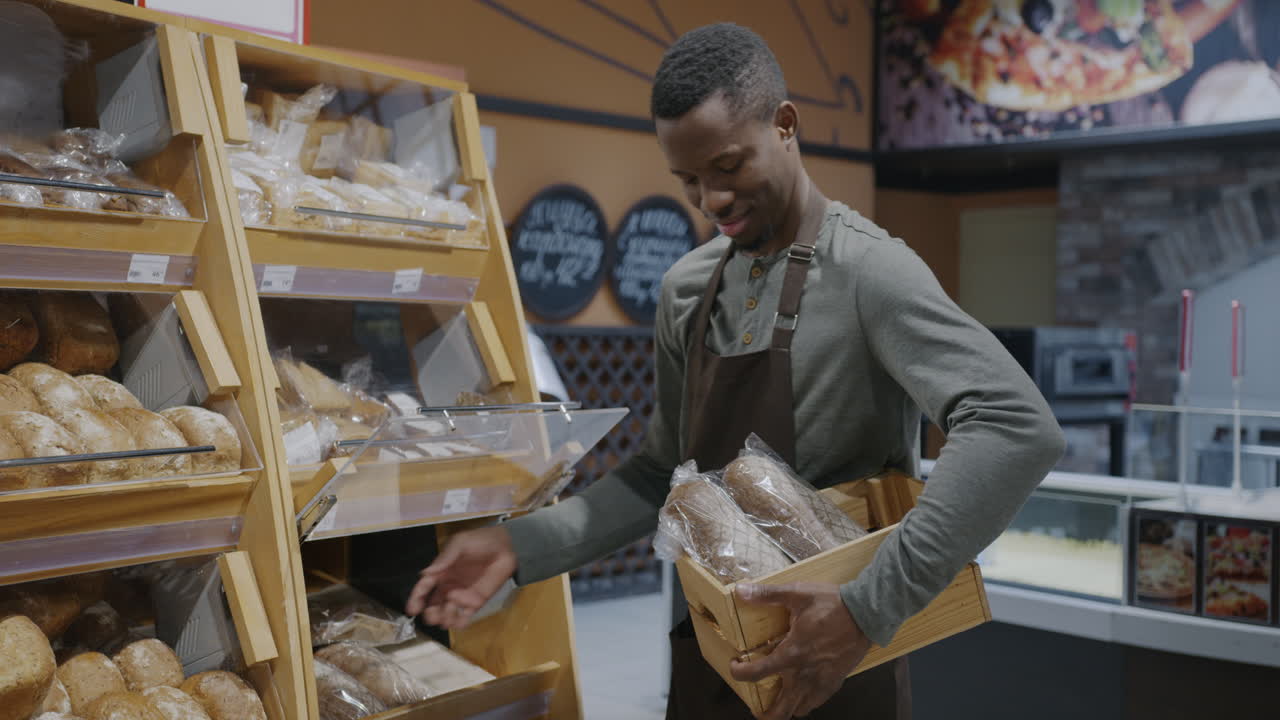 Bakery worker in a grocery store