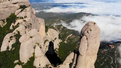 Aerial:-Montserrat-mountain-range-from-the-air