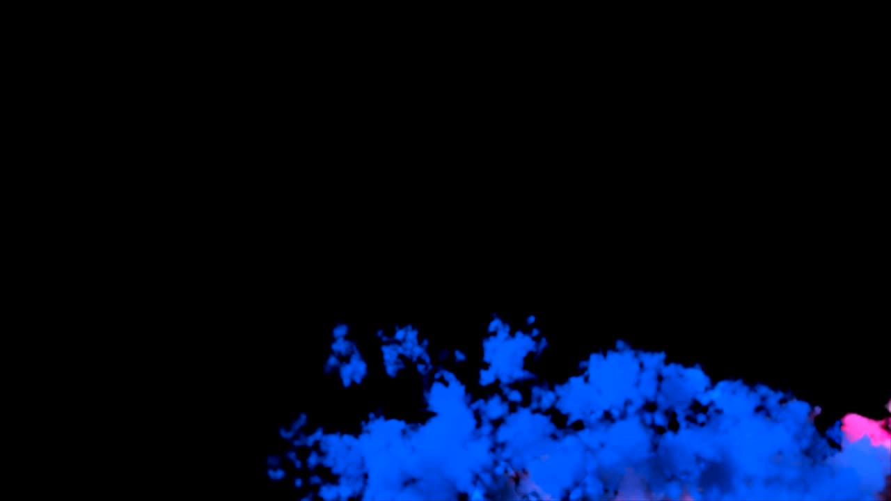 Abstract backdrop with colorful smoke isolated on black background