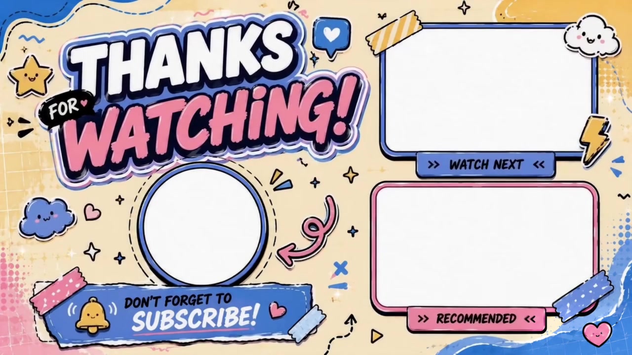 Sfondo estetico carino per schermata finale di YouTube