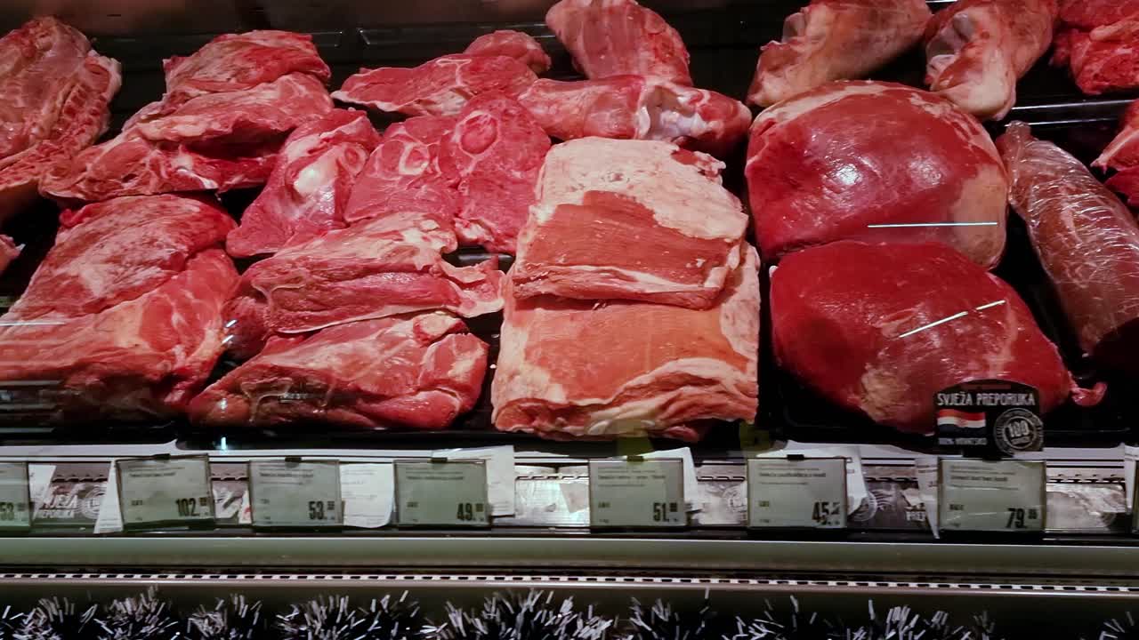 carne fresca nel centro commerciale