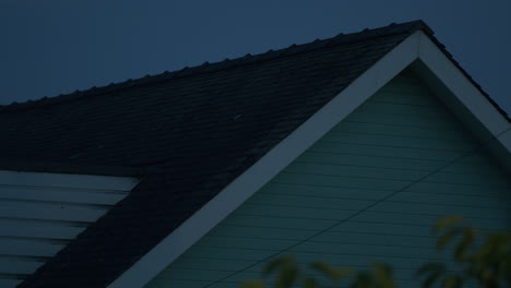 Roof-of-house-in-low-evening-light