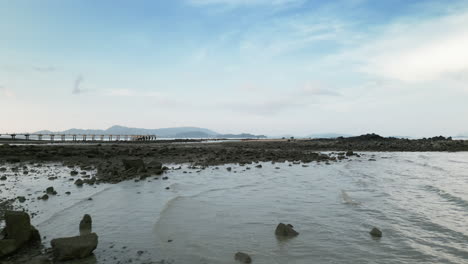 coastal landscape at low tide
