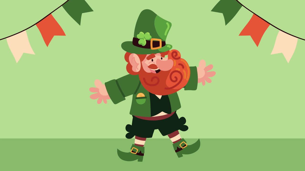 ilustración de personajes de leprechaun para el día de san patricio