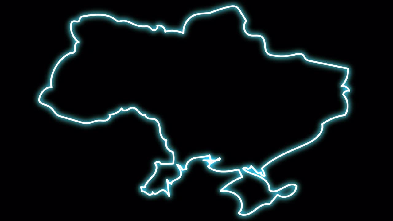 las fronteras de neón de ucrania.