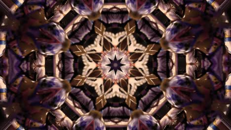 fondo abstracto multicolor y movimiento con efecto caleidoscopio