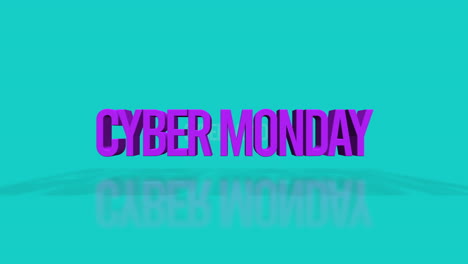 rolling cyber monday text on fashion blue gradient