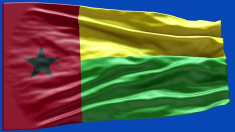 4k highly detailed flag of guinea bissau - guinea bissau flag high detail - national flag guinea bissau wave pattern loopable elements