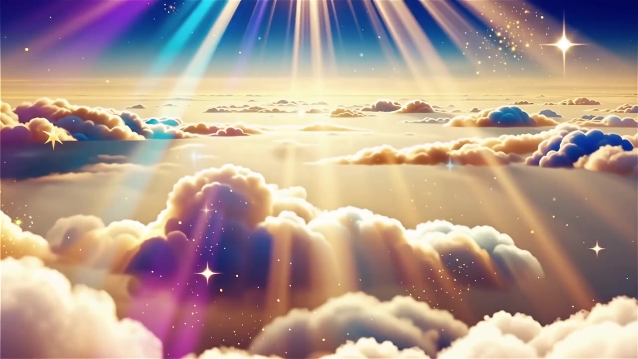 Christian Heavenly Light Worship Background