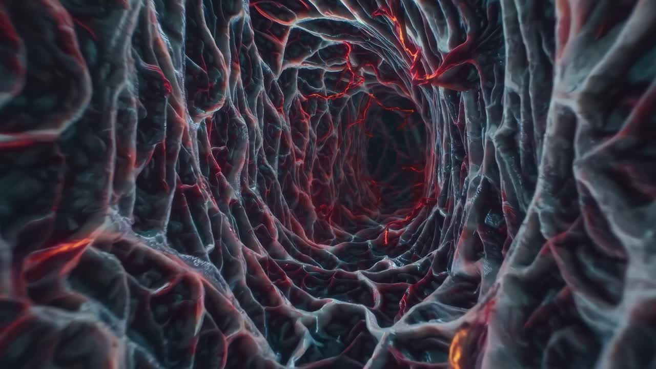 Abstract Tunnel of Veins and Blood Vessels