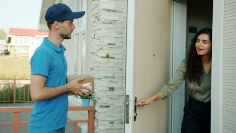 package delivery at the front door