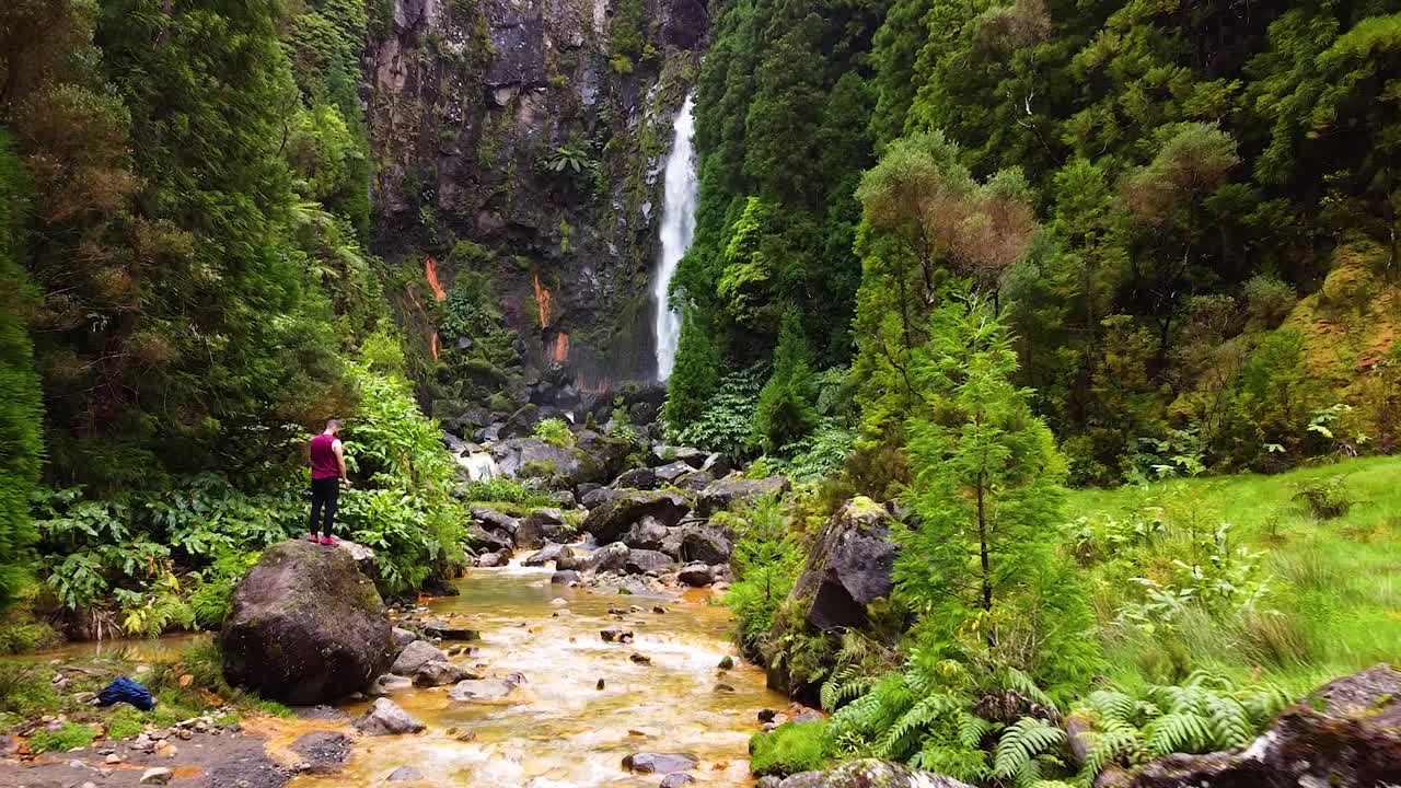 Waterfall in Sao Miguel, Azores