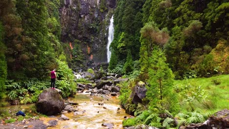 waterfall in sao miguel, azores