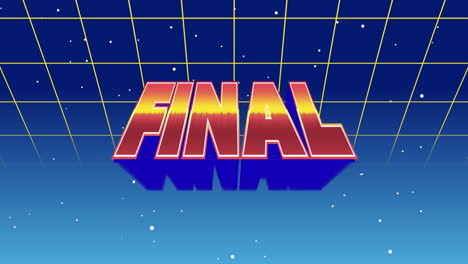 final sign in a futuristic background