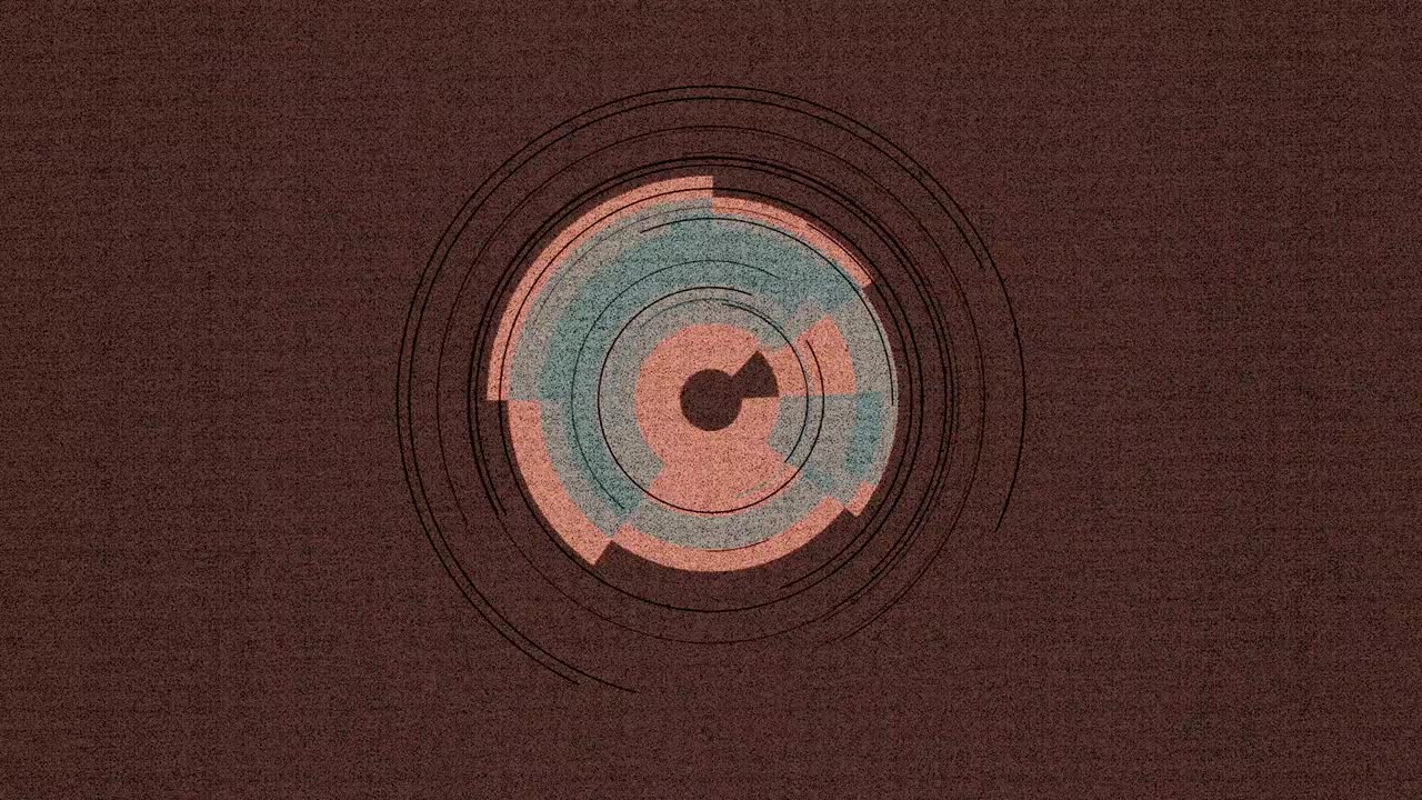 segmentos circulares rotativos de fondo abstractos