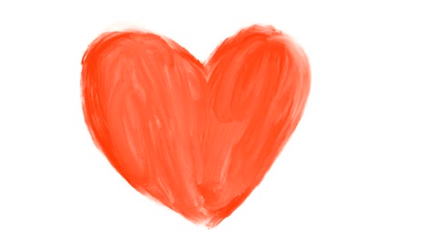 hand drawn animation of red romantic heart