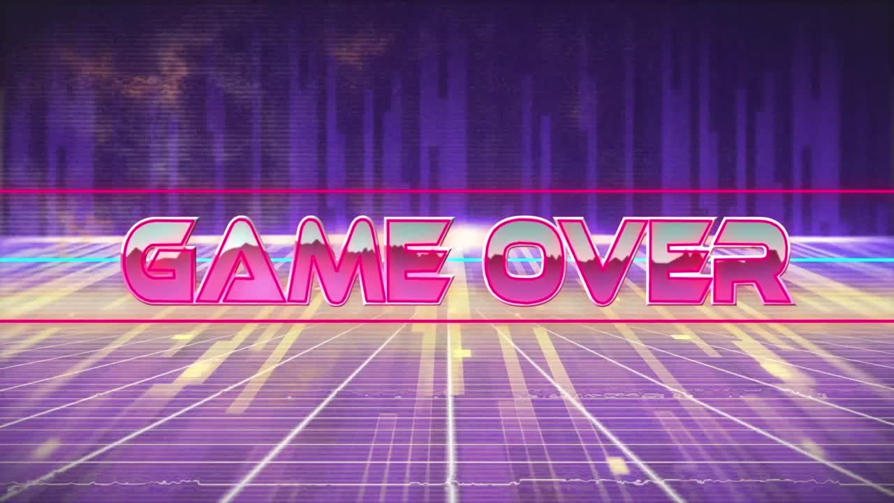 사이버 월요일 텍스트의 디지털 애니메이션 네온 배너 위에서 보라색 배경의 빛 트레일에 대해