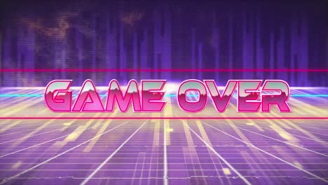 animación digital del texto de cyber monday sobre una pancarta de neón contra rastros de luz en un fondo púrpura