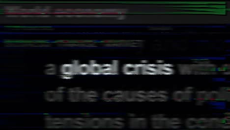 Headline news titles media with global crisis economy crash seamless looped