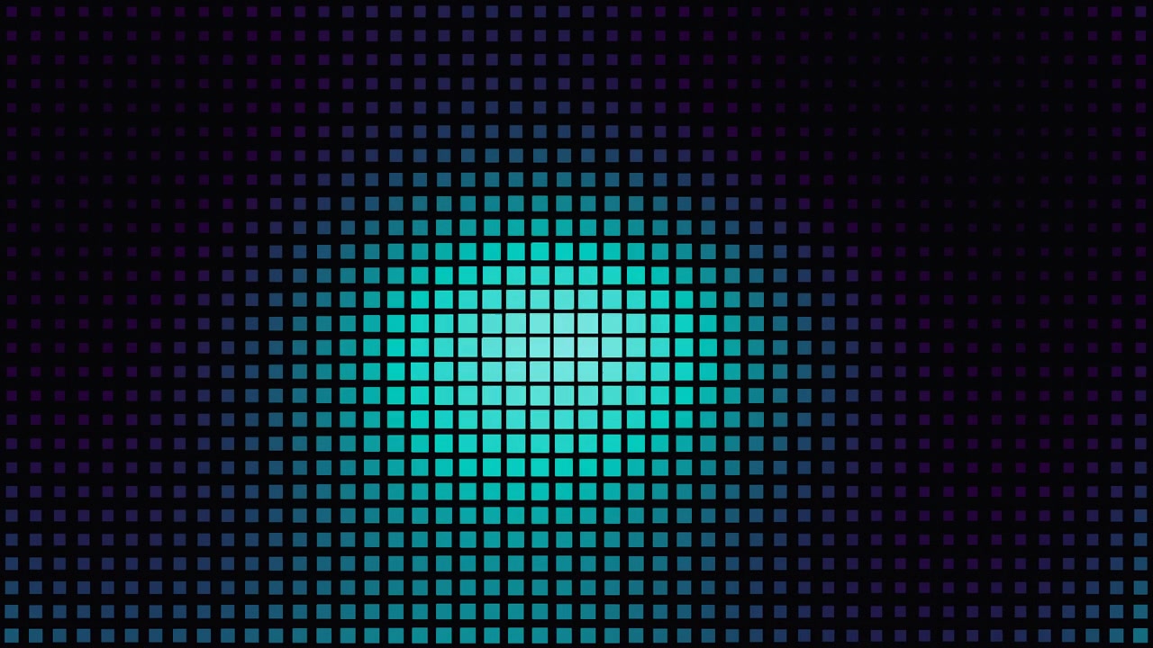 Sfondo animato astratto con griglia di luce ciano pulsante