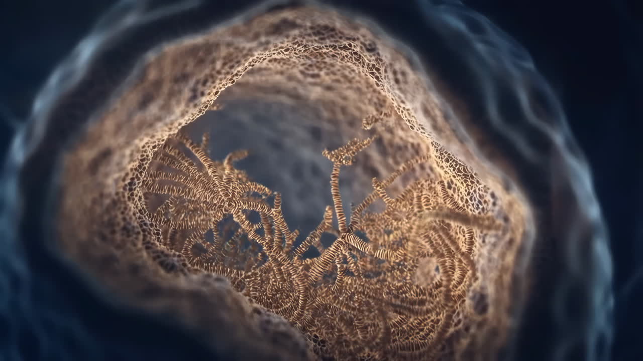 Microscopic View of an Abstract Biological Structure