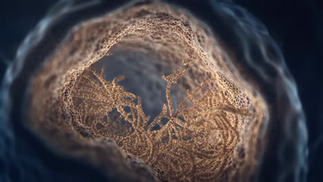 microscopic view of an abstract biological structure