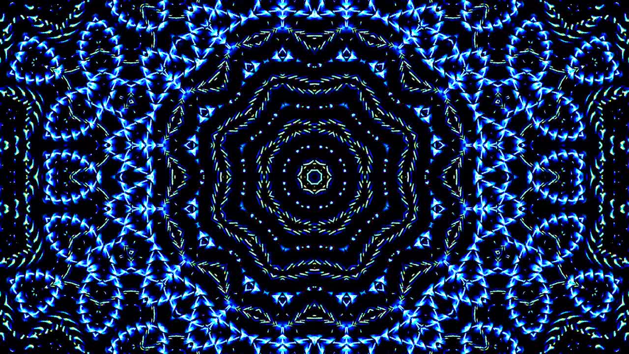 linhas brilhantes brilhantes definido movimento de onda azul, colorido, em fundo preto