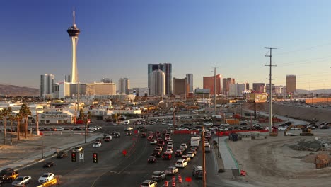 famous las vegas boulevard strip in downtown nevada usa