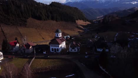 Orthodox-Church-from-a-beautiful-mountain-village-in-autumn