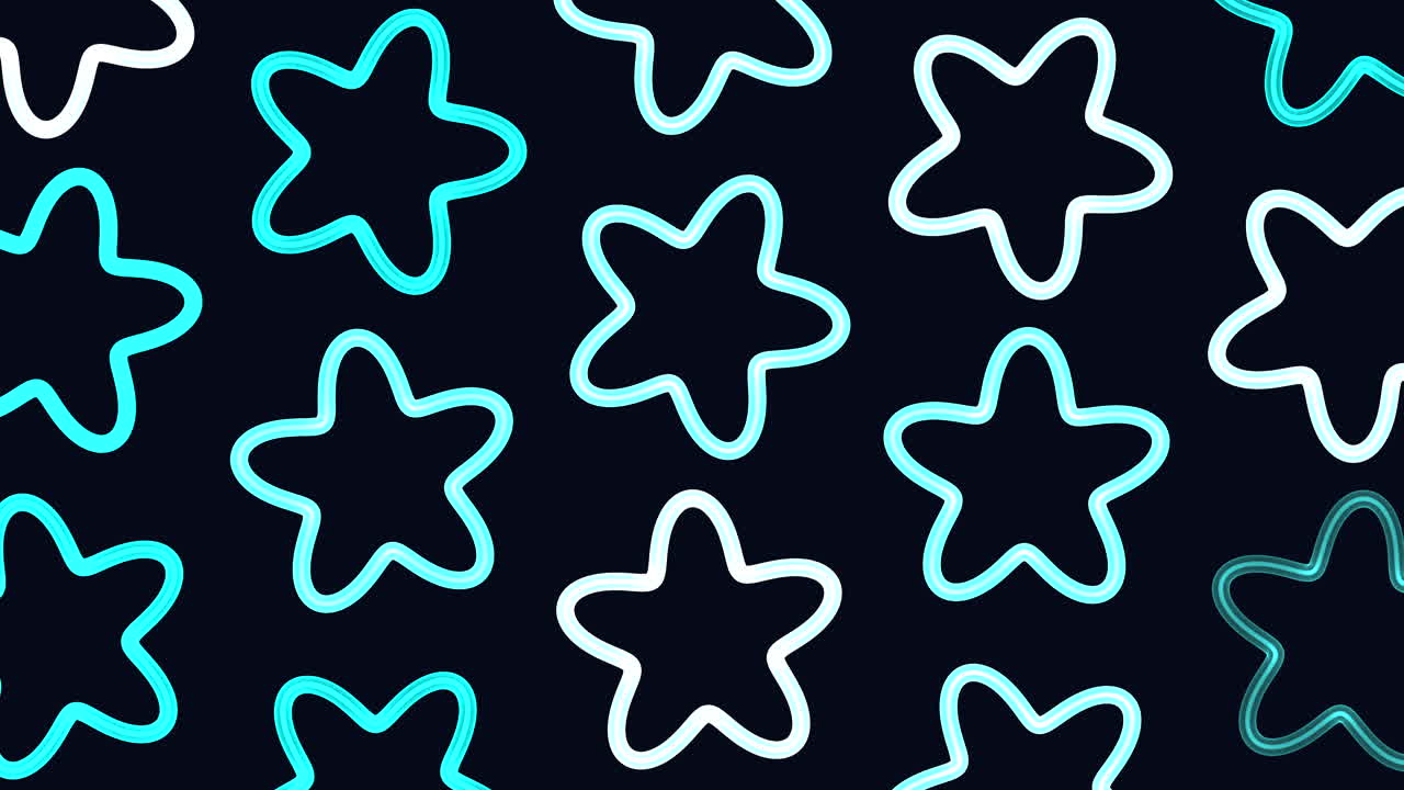 patrón de estrella rosada simétrica sobre un fondo negro