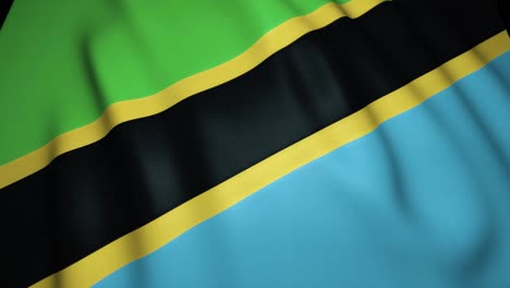 waving realistic tanzania flag background. loop animation