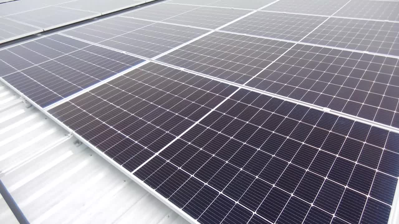 4k antena de techo solar del almacén, avión no tripulado