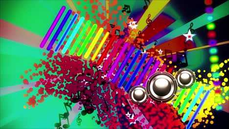 espectro de la música vintage vj bucle
